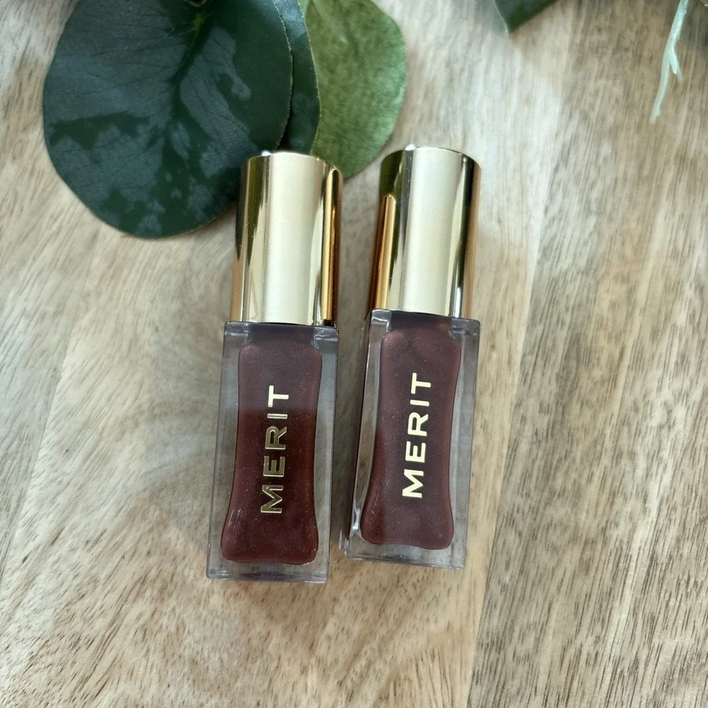 LOT OF 2 Merit Tinted Lip Oil Tabby NEW Full Size
